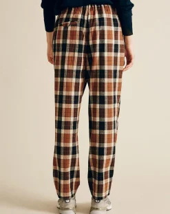 Hot Chloé Stora Pantalon en Laine mélangée Proust à carreaux camel/noir