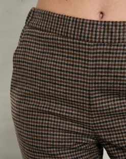 Clearance Hartford Pantalon en Laine mélangée Pixel marron/noir