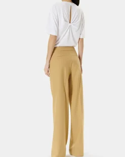 Discount Zapa Pantalon en Laine mélangée Pervenche noisette