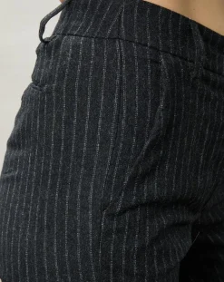 Outlet Hartford Pantalon en Laine mélangée Perfect rayures brutes/charbon