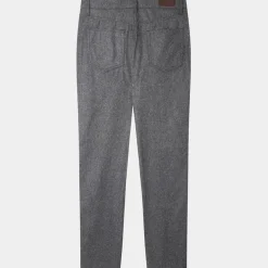 Homme Hackett London Pantalon en Laine mélangée Flanelle moulinée gris