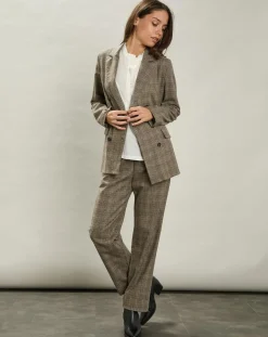 Femme Hartford Pantalon en Laine mélangée Peyo beige/gris