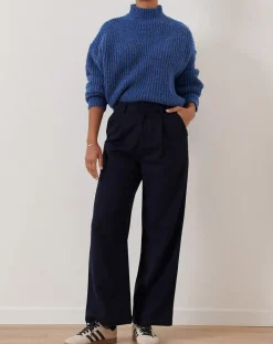 Garance Paris Pantalon en Laine mélangée Toby marine
