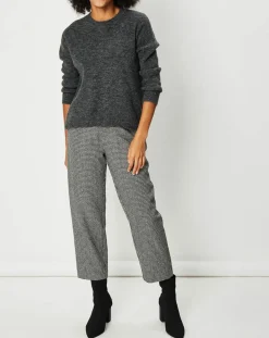 See u Soon Pantalon en Laine mélangée Cassandre marron/noir/blanc