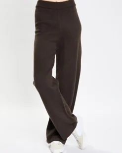 Femme Marc O'Polo Pantalon en Laine vierge mélangée marron foncé