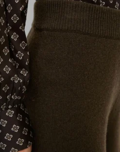 Femme Marc O'Polo Pantalon en Laine vierge mélangée marron foncé