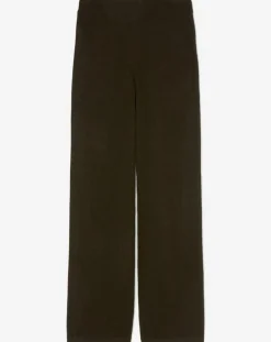 Femme Marc O'Polo Pantalon en Laine vierge mélangée marron foncé