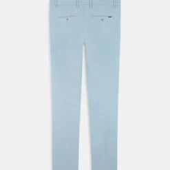 Homme Hackett London Pantalon en Lin mélangé Chino Slim Fit bleu clair
