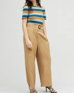 Femme Chloé Stora Pantalon en Lin mélangé Raby beige