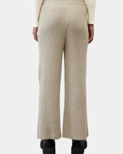 Online Marc O'Polo Pantalon en maille côtelée beige