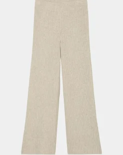 Online Marc O'Polo Pantalon en maille côtelée beige