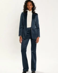 Outlet Lauren Vidal Pantalon en Satin Moon nuit