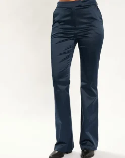 Outlet Lauren Vidal Pantalon en Satin Moon nuit