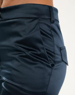 Outlet Lauren Vidal Pantalon en Satin Moon nuit