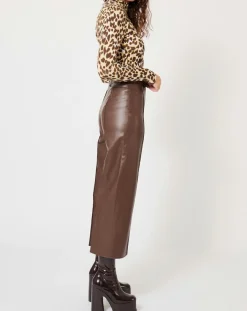 Femme Manoush Pantalon en simili Mamie marron