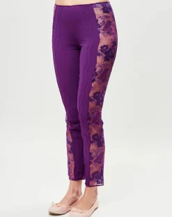 Femme La Perla Pantalon en Soie mélangée Desert Rose violet