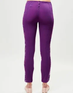 Femme La Perla Pantalon en Soie mélangée Desert Rose violet