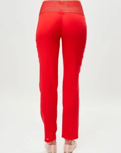 Hot La Perla Pantalon en Soie mélangée Garnet rouge