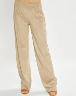 Femme Lauren Vidal Pantalon en Suédine Lou sable