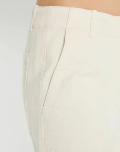 Femme Marc O'Polo Pantalon en Twill de Coton mélangé Barrel écru