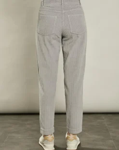 Discount Hartford Pantalon en Velours côtelé Pépite fumée