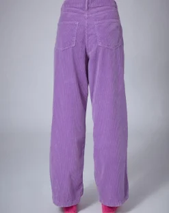 Femme Manoush Pantalon en Velours côtelé Baggy parme