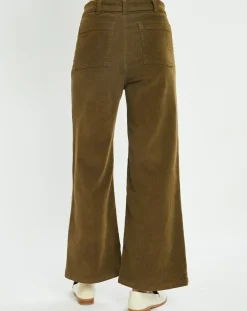 Sale Lauren Vidal Pantalon en Velours côtelé Pants kaki