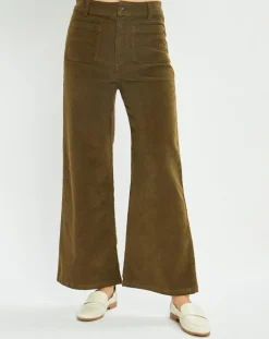 Sale Lauren Vidal Pantalon en Velours côtelé Pants kaki