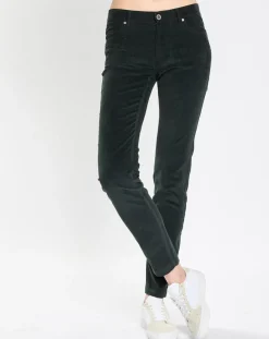 Femme Marc O'Polo Pantalon en Velours côtelé Lulea vert foncé
