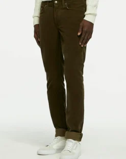 Homme Gant Pantalon en Velours côtelé kaki