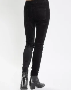 Online Marc O'Polo Pantalon en Velours de coton bio Slim Mavas noir