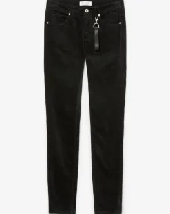 Online Marc O'Polo Pantalon en Velours de coton bio Slim Mavas noir