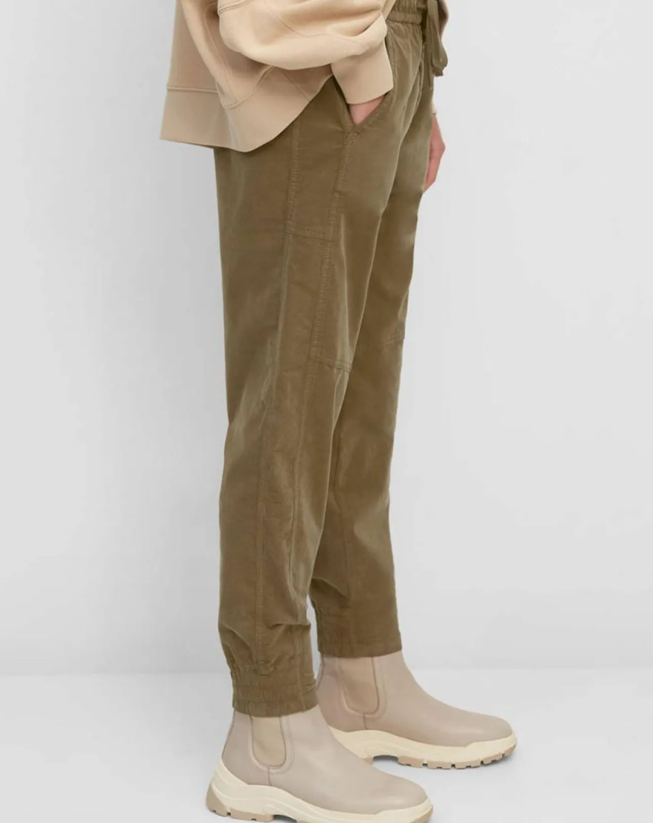 Best Marc O'Polo Pantalon en Velours de coton Milleraies kaki