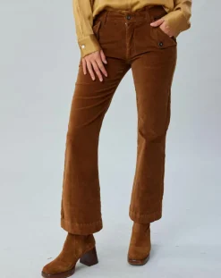 Femme Lauren Vidal Pantalon en Velours Elsa cigare