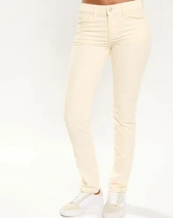 Femme Esprit Pantalon en Velours Fin écru
