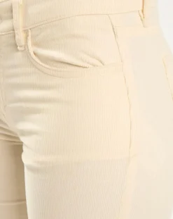 Femme Esprit Pantalon en Velours Fin écru