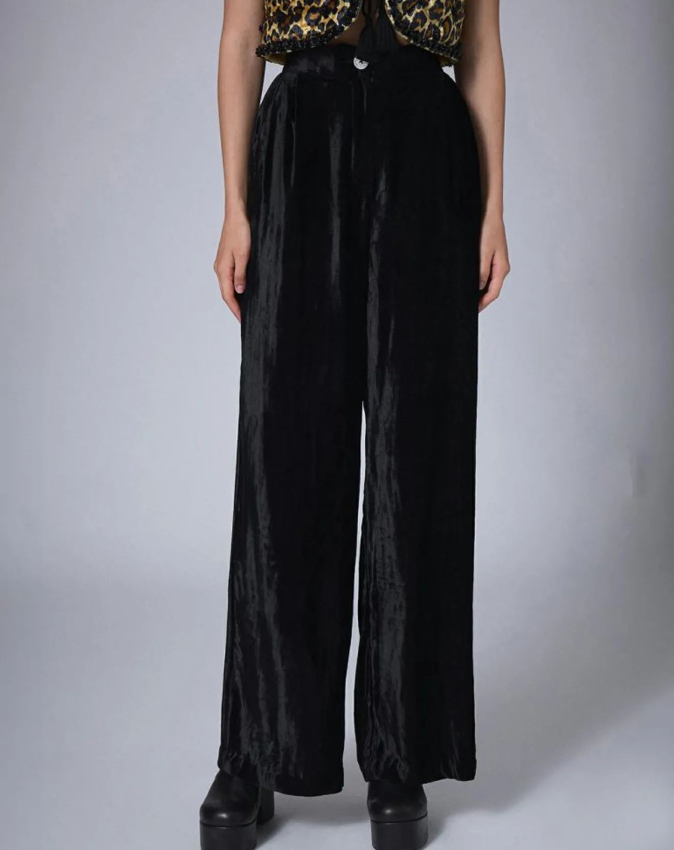 Femme Manoush Pantalon en Velours Night noir