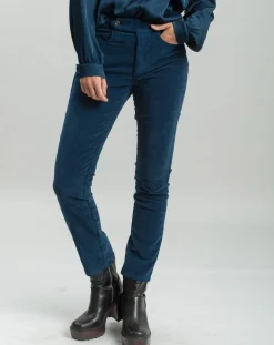 Outlet Lauren Vidal Pantalon en Velours Pants paon