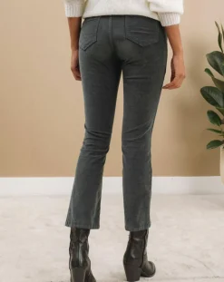 Femme Lauren Vidal Pantalon en Velours Pants bitume