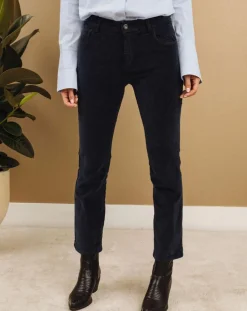 Femme Lauren Vidal Pantalon en Velours Pants nuit