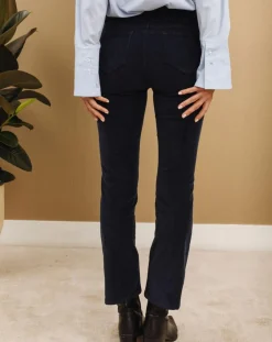 Femme Lauren Vidal Pantalon en Velours Pants nuit