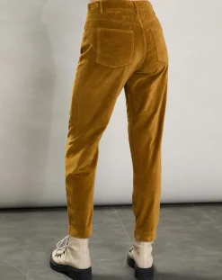 Outlet Hartford Pantalon en Velours Pepite tabac