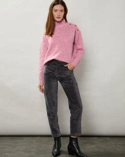 Femme Hartford Pantalon en Velours Pepite charbon