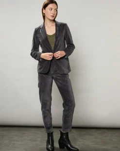 Femme Hartford Pantalon en Velours Pepite charbon