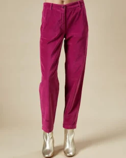 Femme Hartford Pantalon en Velours Perfect magenta