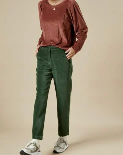 Femme Hartford Pantalon en Velours Perfect leaf