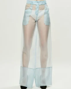 Clearance La Perla Pantalon Esprit d'Atelier 100% Soie bleu