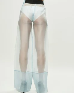 Clearance La Perla Pantalon Esprit d'Atelier 100% Soie bleu