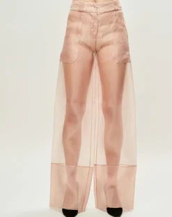 Femme La Perla Pantalon Esprit d'Atelier en Soie rose