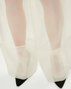 Femme La Perla Pantalon Esprit d'Atelier en Soie écru